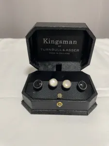 Kingsman by Turnbull & Asser 4 Cufflinks Silver & Mother Pearl