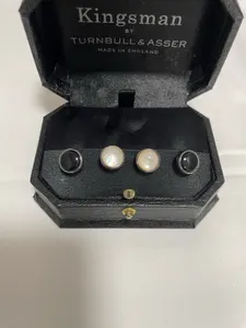 Kingsman by Turnbull & Asser 4 Cufflinks Silver & Mother Pearl