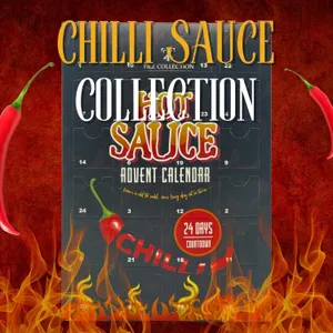 New 2025 Chilli Advent Calendar - 24 Day Hot Sauce Sachets, 20 Fiery Flavors
