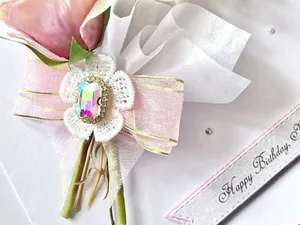 Luxury 3D Handmade Personalised Dried Flower 'Happy Birthday Mum' Card