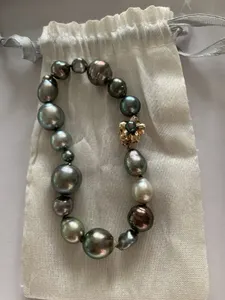 Kamoka Tahitian Pearl Harvest Bracelet 14K Gold Clasp Fine Jewelry Pre-owned