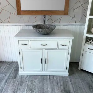 Bathroom Vanity Unit | White Wash Stand White Quartz Top