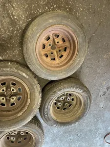 MGB GT 1800 SET OF 5 STEEL WHEELS