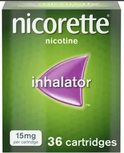 Nicorette Inhalator 15mg 36 Cartridges New - Quit Smoking Therapy NRT