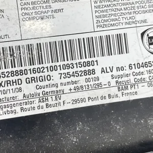 FIAT 500 Lower Knee Airbag Module Driver Front Dash 735452888 07-15 Used