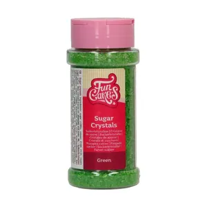 Funcakes Green Sugar Crystals Cupcake Sprinkles Toppers Decorations 80g New