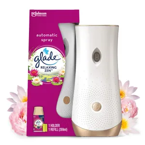 2x Glade Automatic Spray Holder & Refill New Relaxing Zen Scent