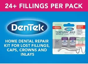 DenTek Temparin Max Home Dental Repair Kit - 2 Twin Packs (4 Kits)