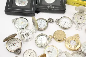 25x Vintage/Later Pocket Watches - Quartz/Mechanical - UNTESTED Job Lot