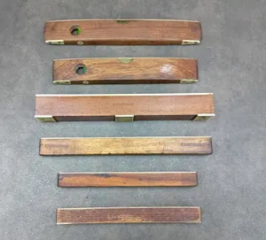 6 x Vintage Rabone/Hockley Abbey Brass & Wooden Spirit Levels Job Lot