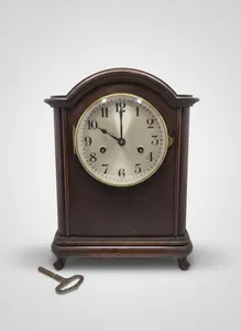H A C Mahogany Mantle Clock