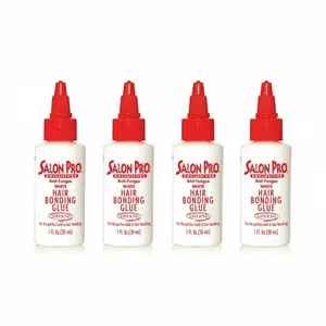 4x Salon Pro Hair Extension Bonding Glue 1 Fl oz (White) New