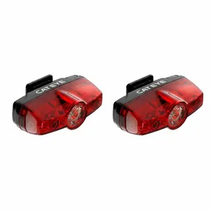 2x Cateye Rapid Mini Rear Bike Light 25 Lumen LED USB Rechargeable Commuter