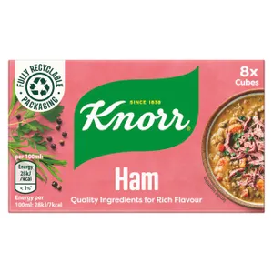 Knorr Ham Stock Cubes 8 Retail Packs New Condition Gluten Free