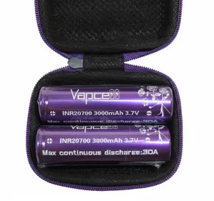 2x Vapcell 3000mAh 20700 Batteries in Zipped Protective Case
