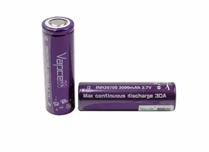 2x Vapcell 3000mAh 20700 Batteries in Zipped Protective Case