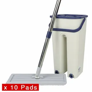 Mop PRO Mop and Bucket Set Multi-Functional Wash & Dry Flat Squeeze 360 + 10 Pad