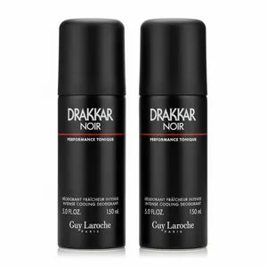 2x Guy Laroche Drakkar Noir Intense Cooling Deodorant 150ml For Men New
