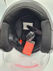 NEW Motorcycle Open Face Helmet Dual Lens Sun Visor Face Shield Black