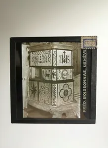 Set of 3 ANTIQUE Fred Boissonnas Magic Lantern Glass Slides CHALET