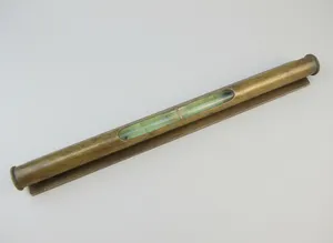 Vintage Brass Engineers Machinists Spirit Level Old Tool 8 3/4" Collectible