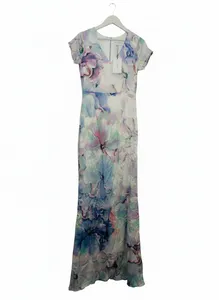 ALMOST FAMOUS London Designer Silk Maxi Dress Size 8 Floral NWT Occasion Wedding