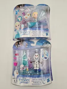 2 x Hasbro Disney Frozen Little Kingdom Small Doll & Accessories (Elsa & Olaf)