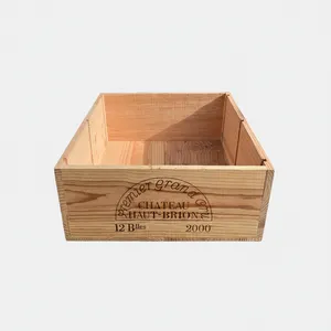 2000 Chateau Haut Brion 12 Bottle Wooden Wine Box - RARE STORAGE DISPLAY Used