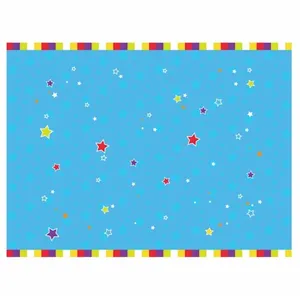 5x Disposable Party Table Covers Blue Star Birthday Event 182x137cm
