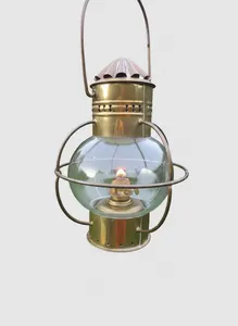 Sherwoods Vintage Nautical Ships Onion Oil Lamp Lantern - Made in England