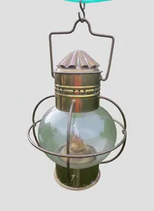 Sherwoods Vintage Nautical Ships Onion Oil Lamp Lantern - Made in England