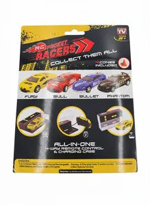 NEW Pocket Racers Yellow Fury Remote Control Car 'As Seen on TV' w/ Storage Case