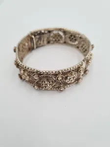 Vintage White metal ethnic bangle - 43 gms
