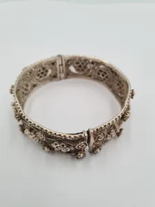Vintage White metal ethnic bangle - 43 gms