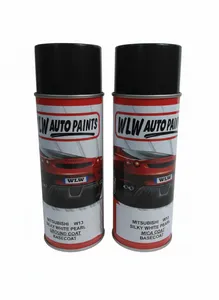 2x WLW Auto Paints Mitsubishi Mirage W13 Silky White Pearl AEROSOL Touch Up Kit