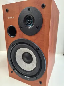 Pair Sony SS-WS2D Bookshelf 2-Way Hi-Fi Speakers Beech 4 Ohm Used