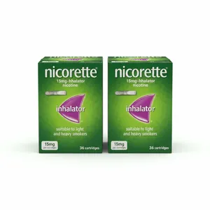 New Nicorette Inhalator 15mg - 2 Packs (72 Total) Nicotine Replacement