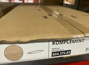 New Ikea KOMPLEMENT Pull-out tray, white stained oak effect,75x35cm,804.375.83