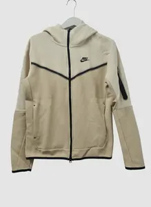 Nike Tech Fleece Full Zip Hoodie Beach Grain Cream Beige S AUTHENTIC