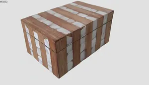 Parlane Wood Mother of Pearl Trinket Box Jewellery Keepsake Storage Decor Used