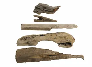 5x Unique Flat Natural Worn Driftwood Pieces from Scottish Beaches