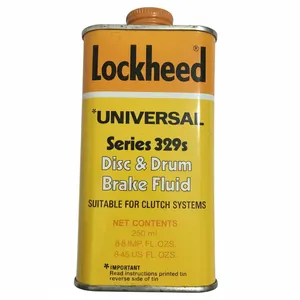 NOS Vintage Lockheed Universal Series 329s Brake Fluid Tin 250ml Unopened