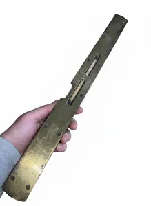 E. Preston & Sons Large 18" Brass Wood Spirit Level Vintage Collectible Tool
