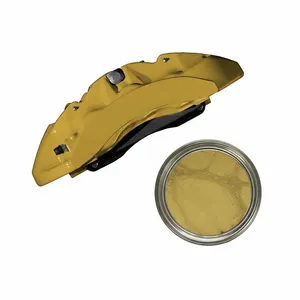 Premium Gold Brake Caliper & Drum Paint Kit For Tesla Gloss Finish