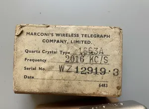 Marconi Wireless Telegraph Co. Ltd. Quartz Crystal 1663A 2016 KC/S Vintage Radio Part