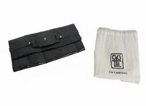 R&Y Augousti Black Snakeskin Stingray Clutch Bag Handbag