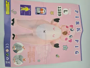 Adults Pink Pig Inflatable Costume - L