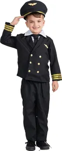 Dress Up America Pilot Costume for Boys and Girls - Kids Large (Age 12-14)