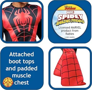 Rubies Official Marvel Spidey Spinn Deluxe Toddler Costume - 2-3 Years