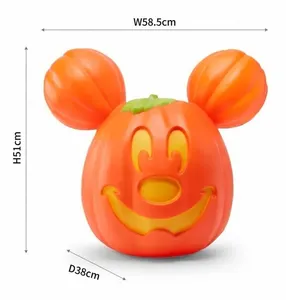 Disney Mickey Mouse Halloween Pumpkin Light Up Jack O Lantern Large